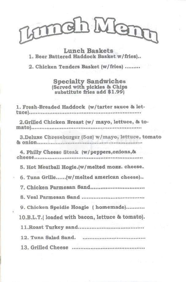 Menu page 1