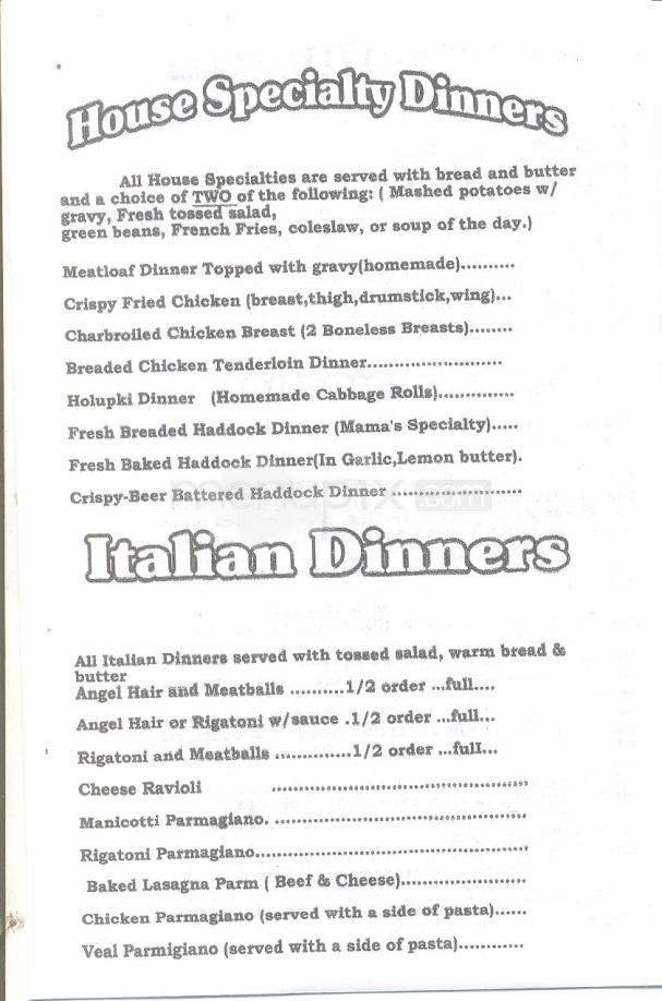 Menu page 2
