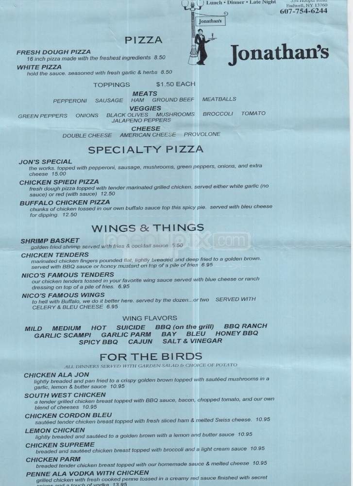 Menu page 1