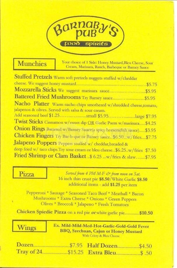 Menu page 1