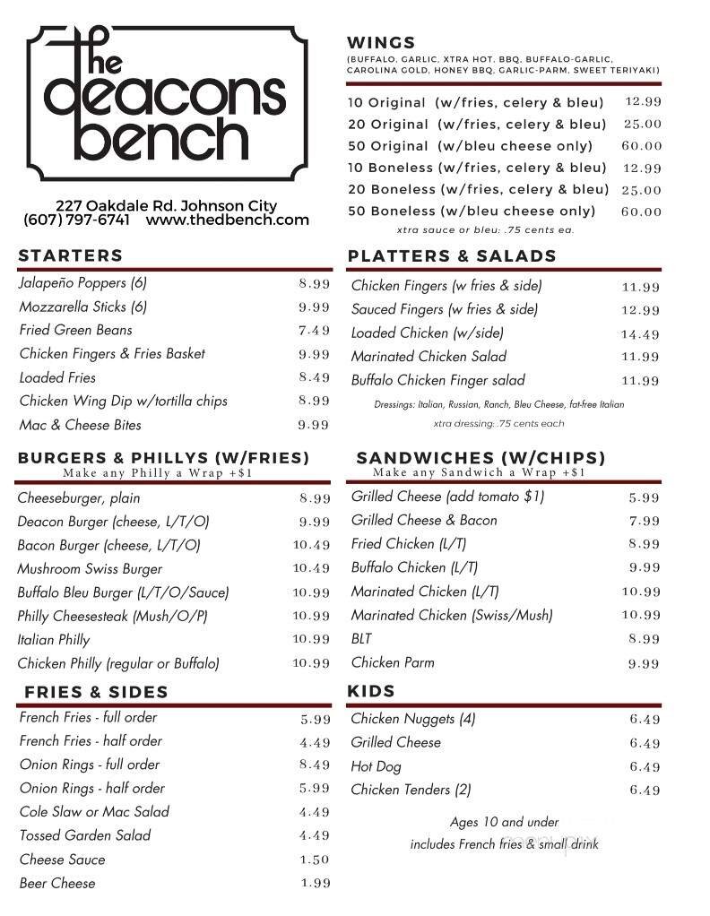 Menu page 1