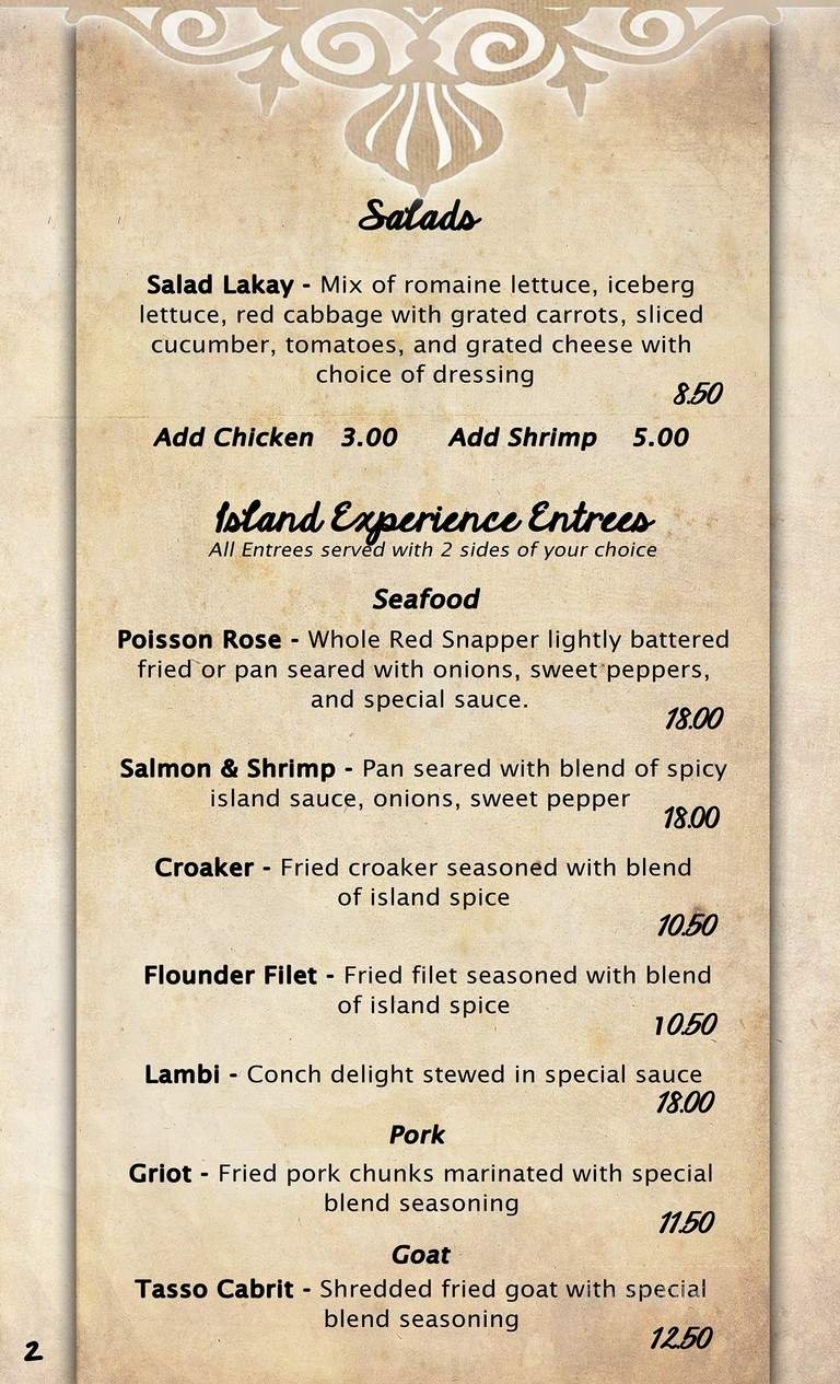 Menu page 2