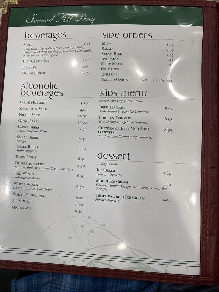 Menu page 2
