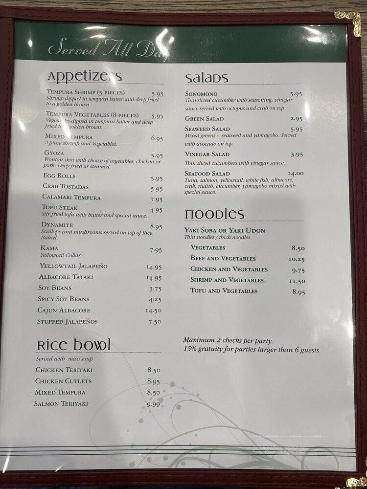 Menu page 6