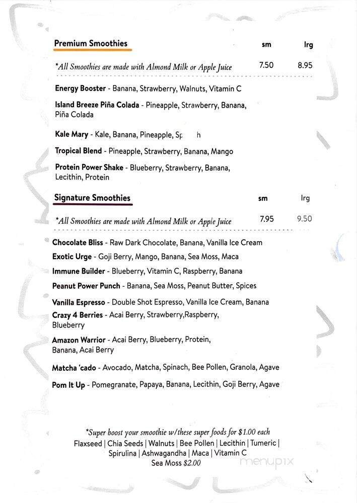 Menu page 1