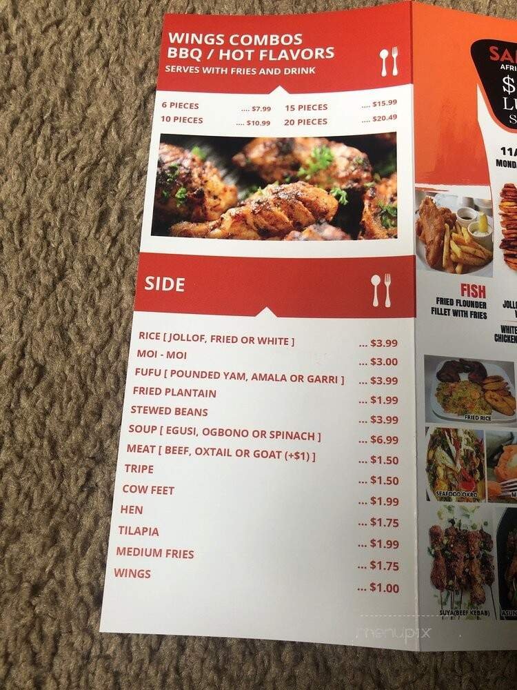 Menu page 1