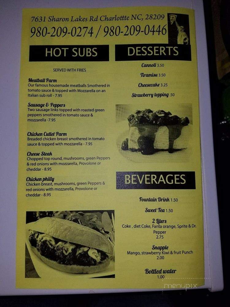 Menu page 1