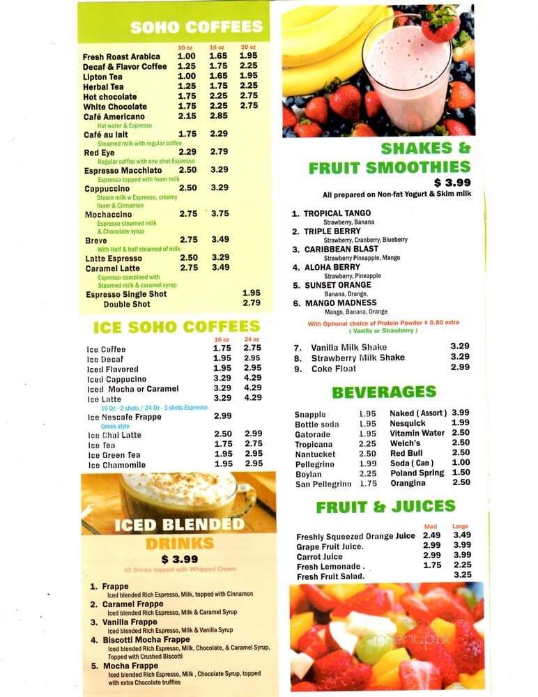 Menu page 1
