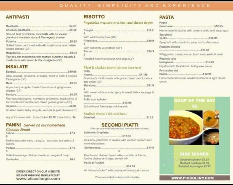 Menu page 1