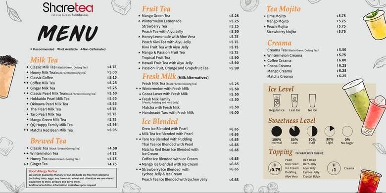 Menu page 1