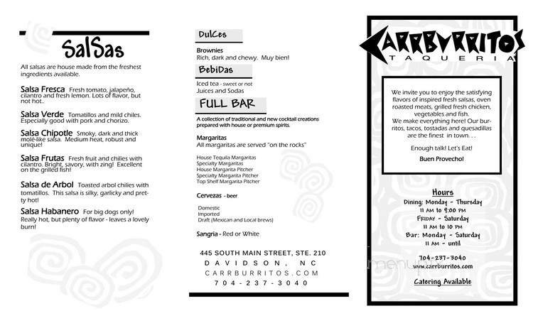 Menu page 1