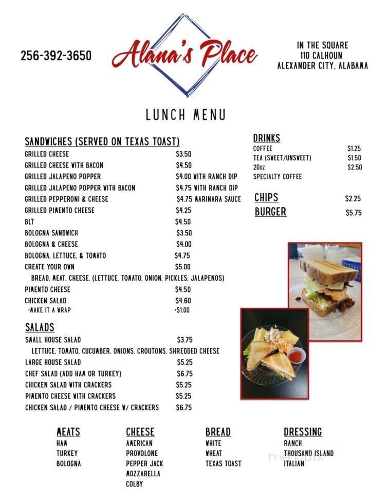 Menu page 2