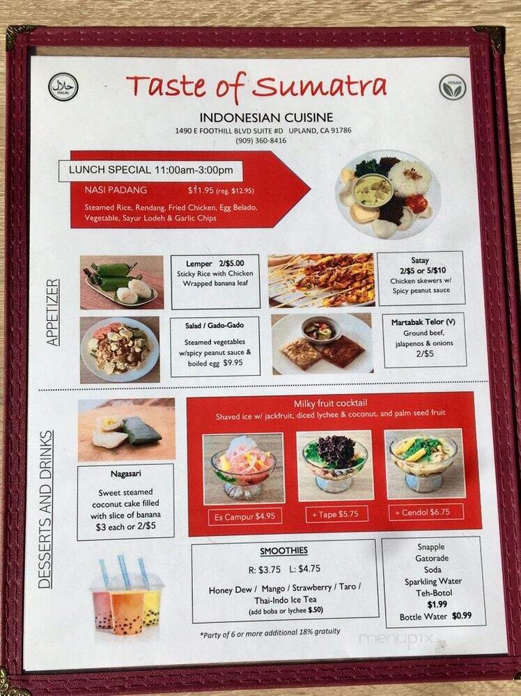 Menu page 1