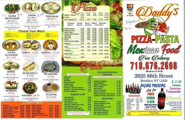 Menu page 1