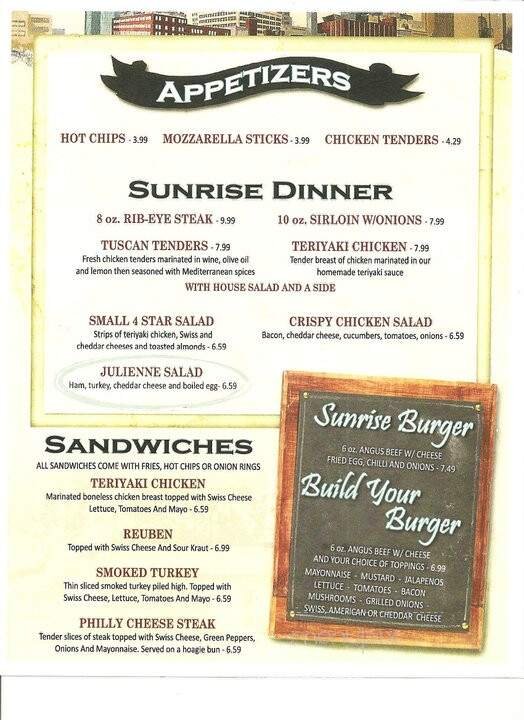 Menu page 1