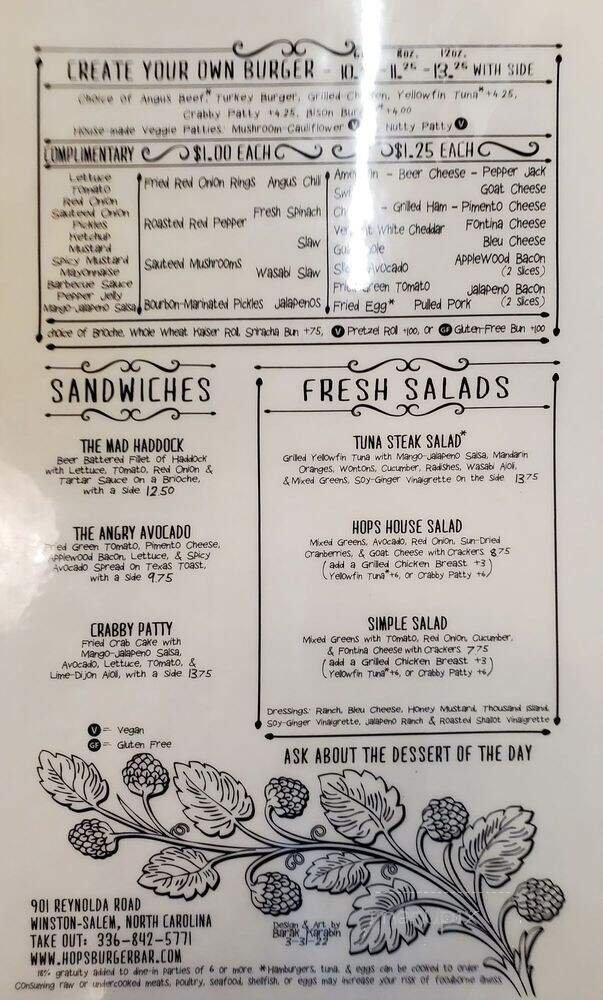 Menu page 1