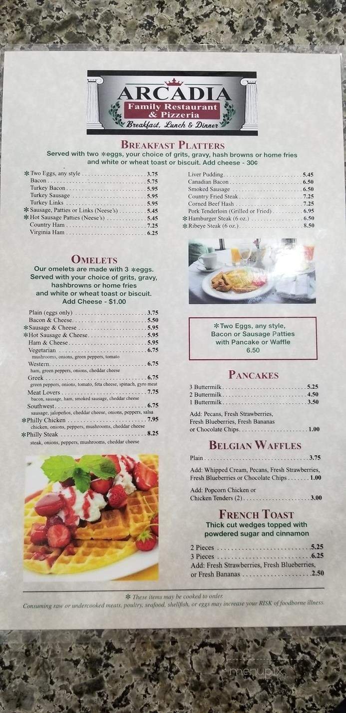 Menu page 1