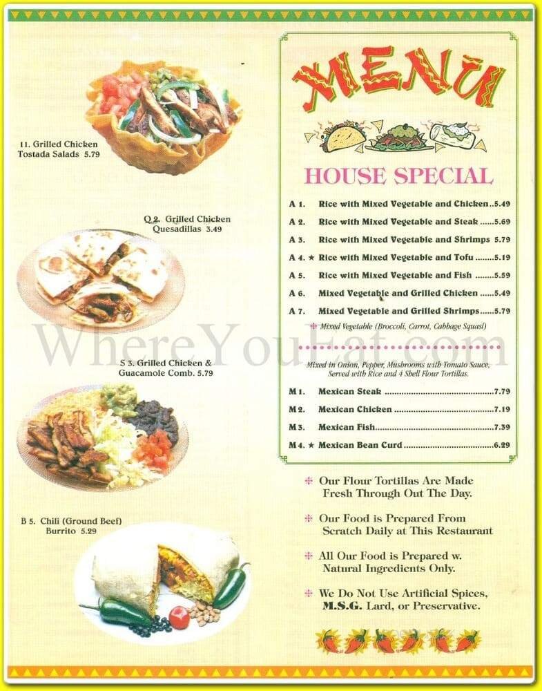 Menu page 1