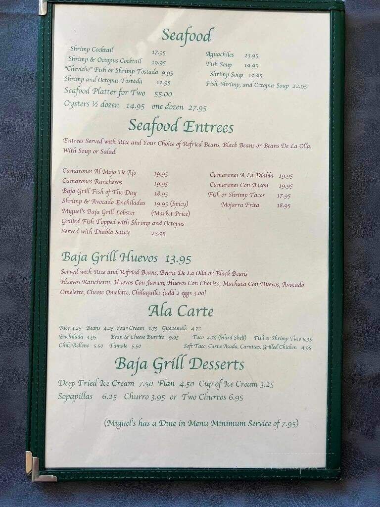 Menu page 1