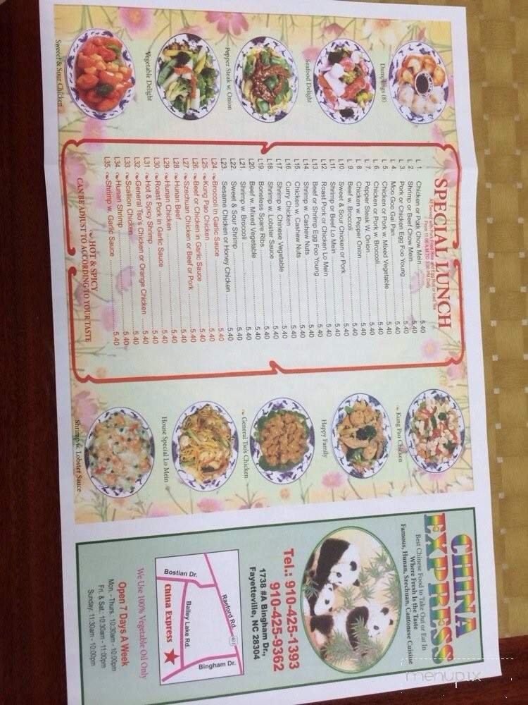 Menu page 1