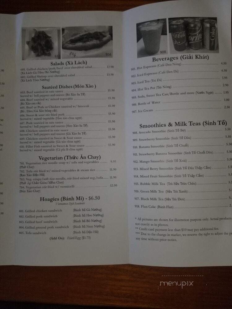 Menu page 1