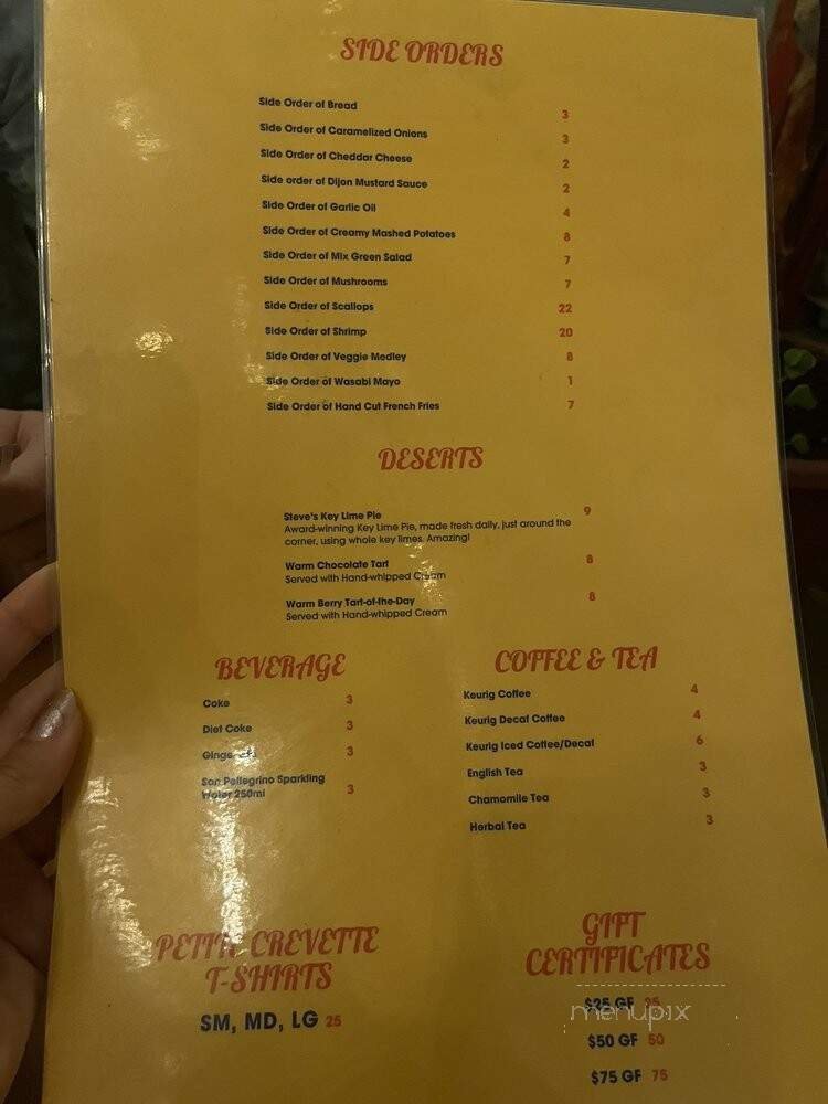Menu page 1