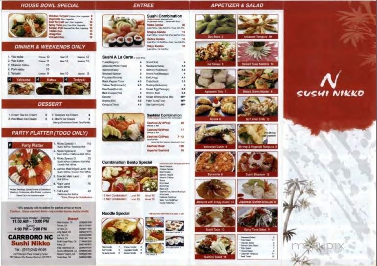 Menu page 2