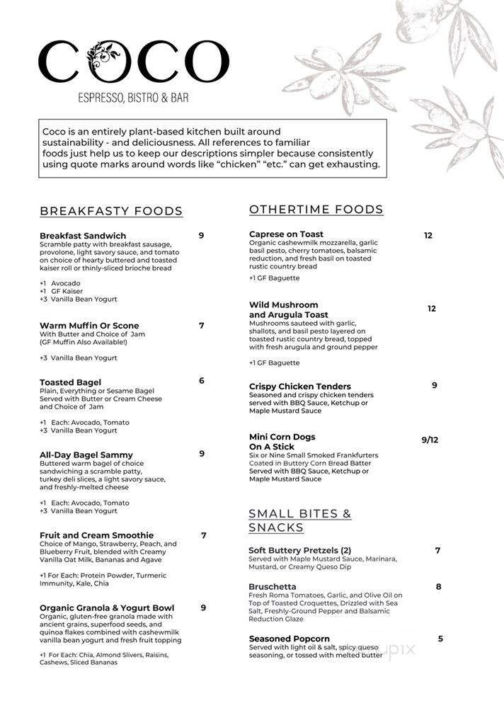 Menu page 1