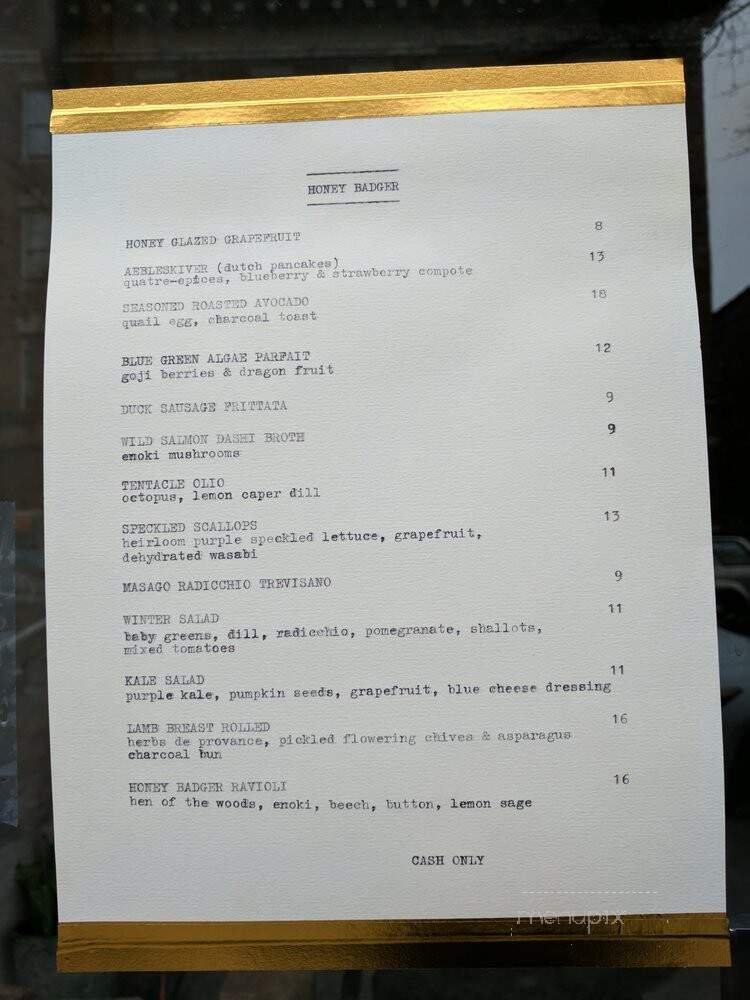 Menu page 1