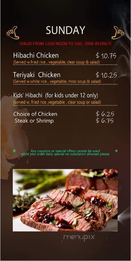 Menu page 1