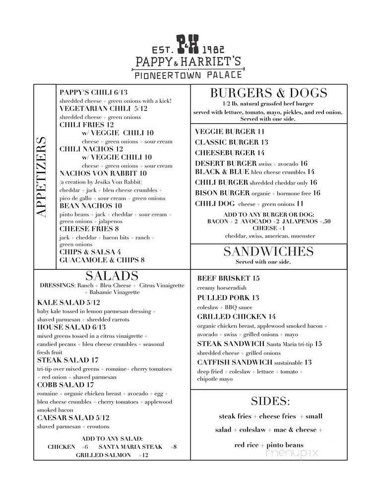 Menu page 1