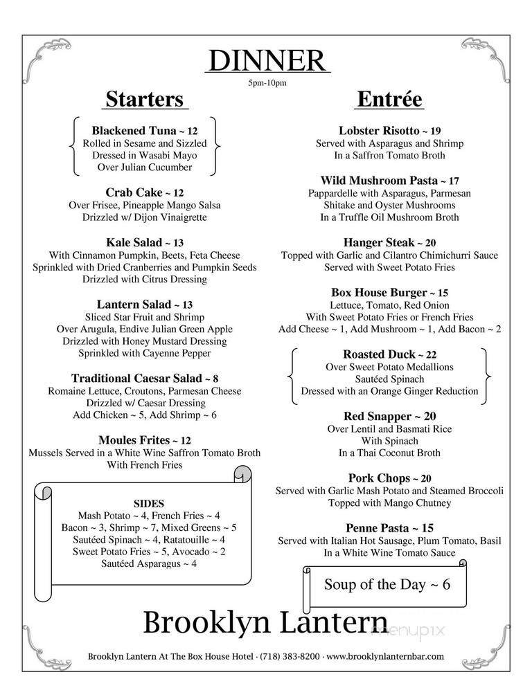 Menu page 1