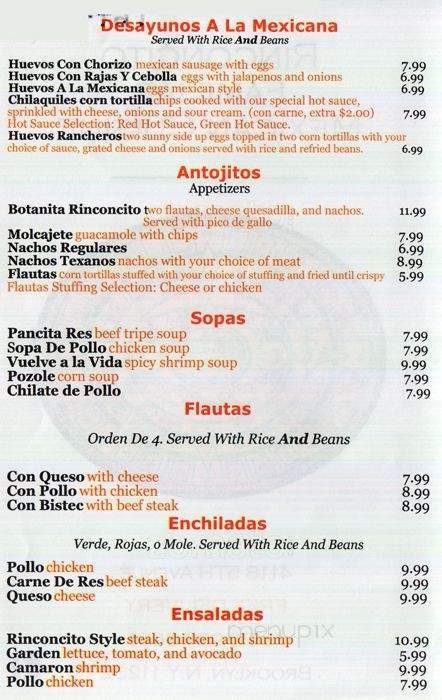 Menu page 1