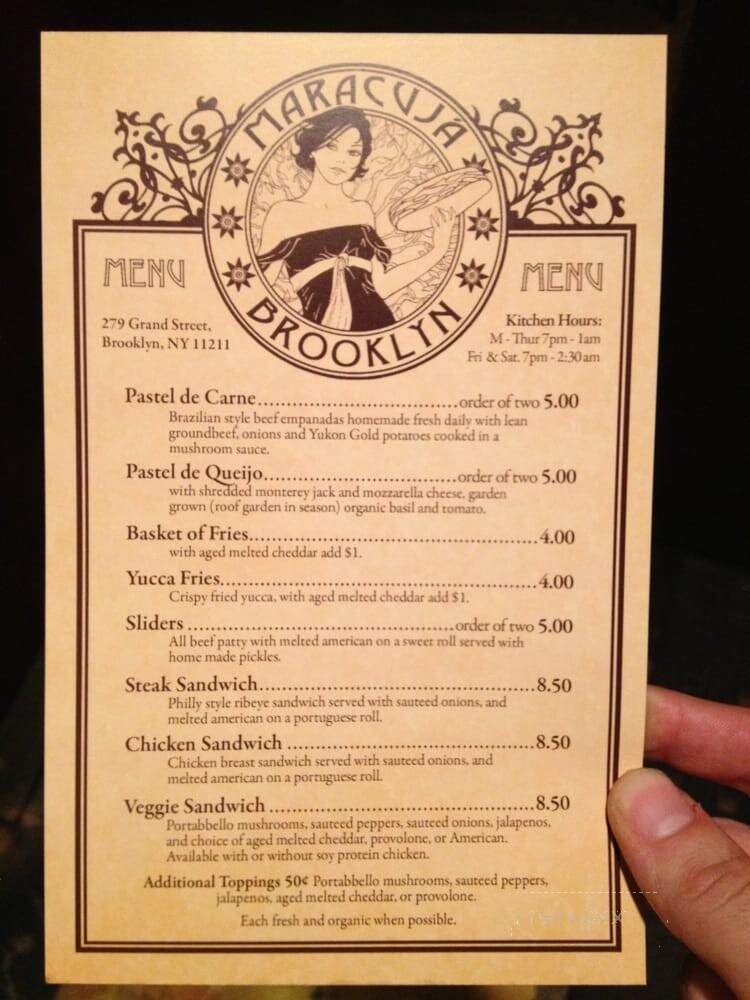 Menu page 1