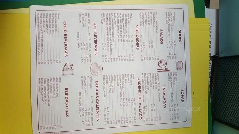 Menu page 1