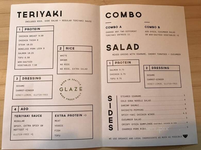 Menu page 1