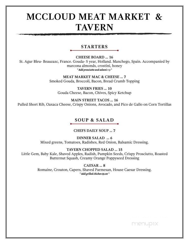 Menu page 1