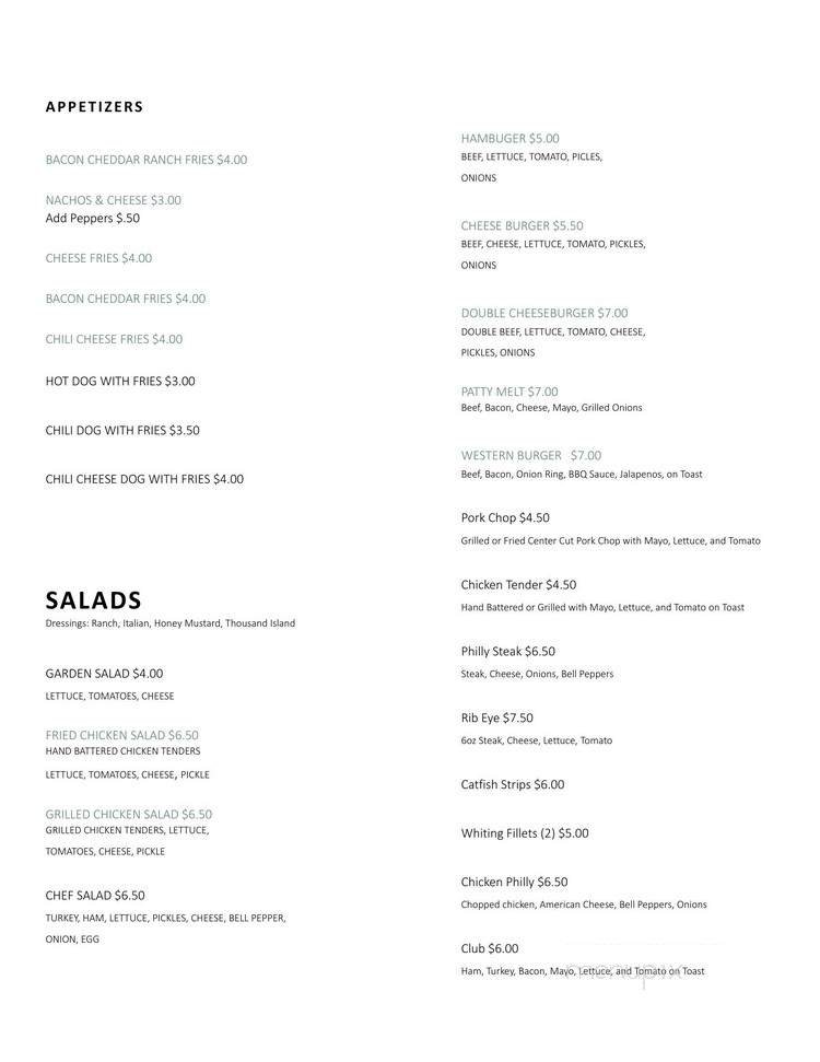 Menu page 2