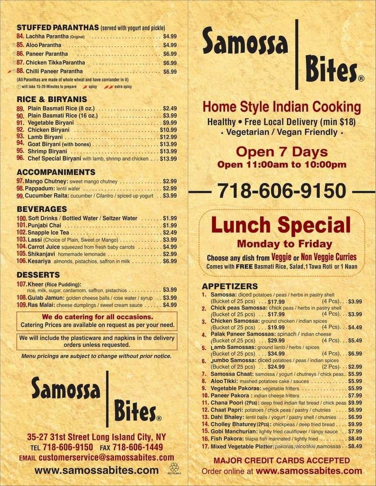 Menu page 1