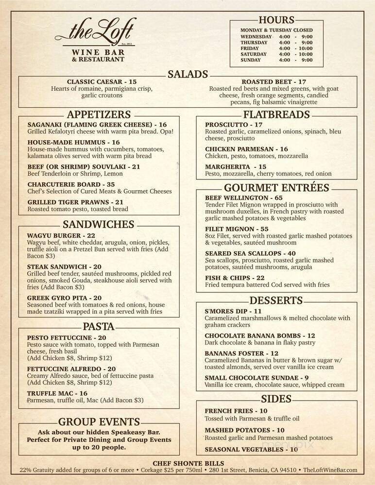 Menu page 1