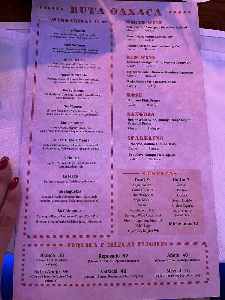 Menu page 1