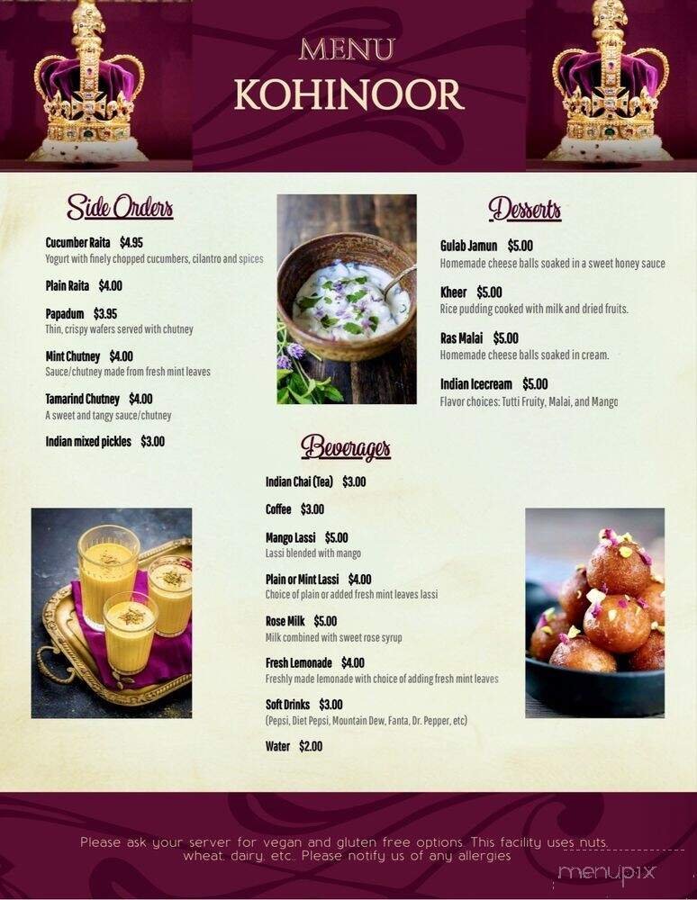 Menu page 1