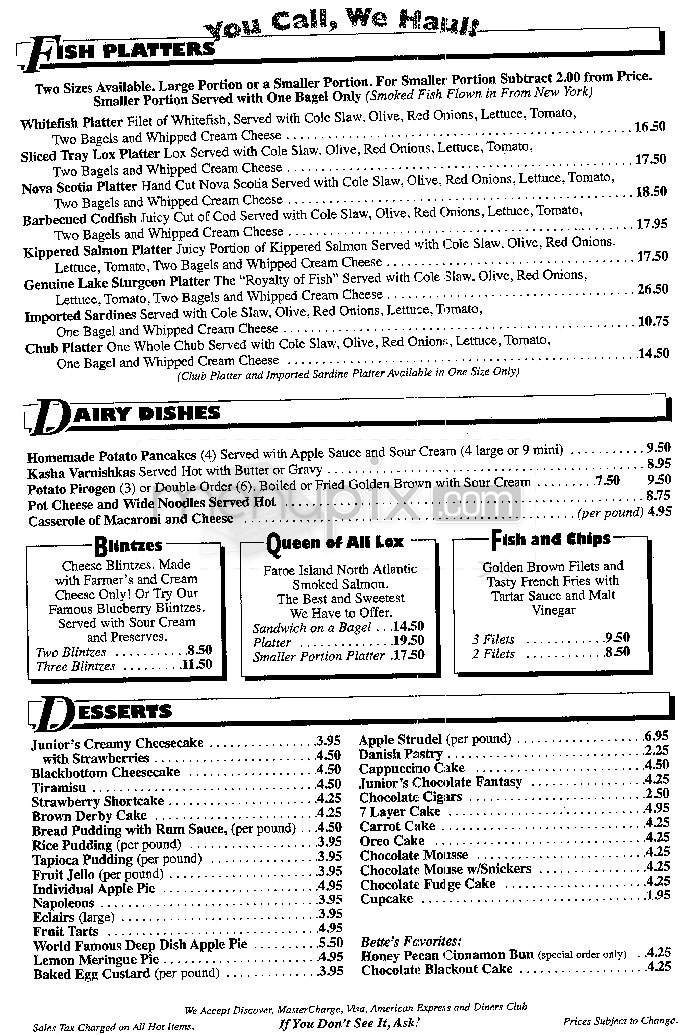Menu page 1