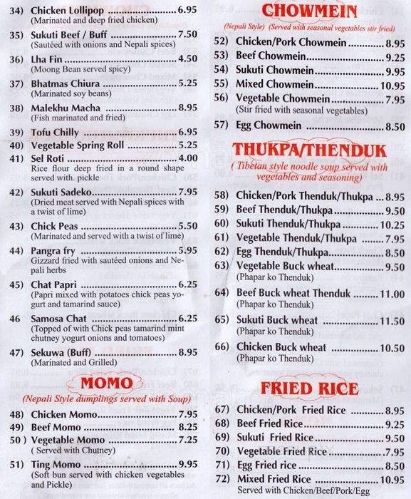 Menu page 2