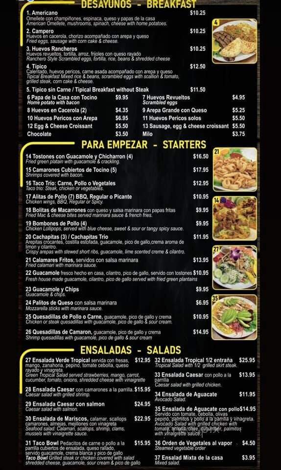 Menu page 1