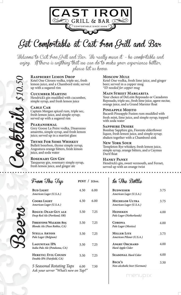 Menu page 1