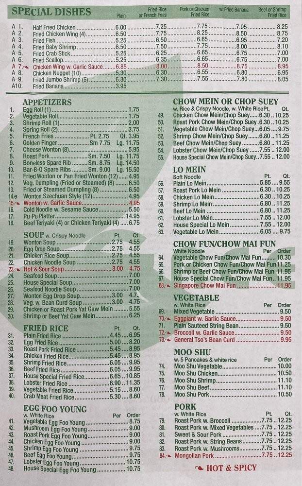 Menu page 2