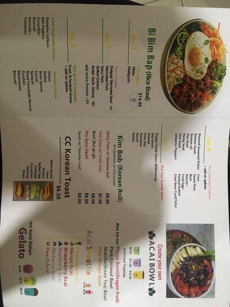 Menu page 1