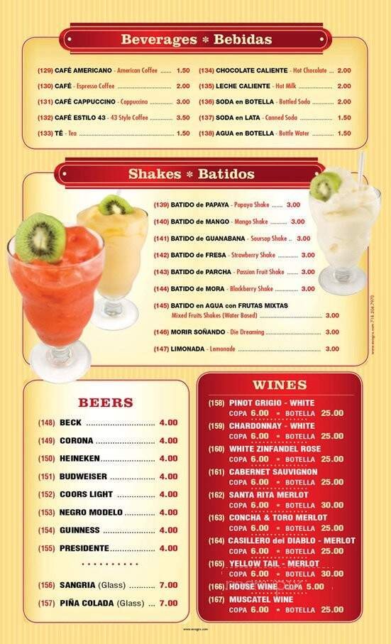 Menu page 1