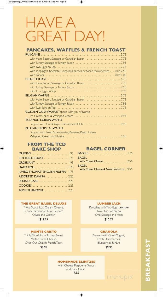 Menu page 1